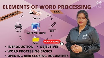 Elements of word processing in LibreOffice Writer | CCC | #computercourse