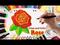 Rose drawing  easy art and drawing for kids