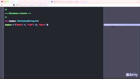 SECTION 5:Video 46 Dictionary Literals