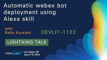 Automatic webex bot deployment using Alexa skill