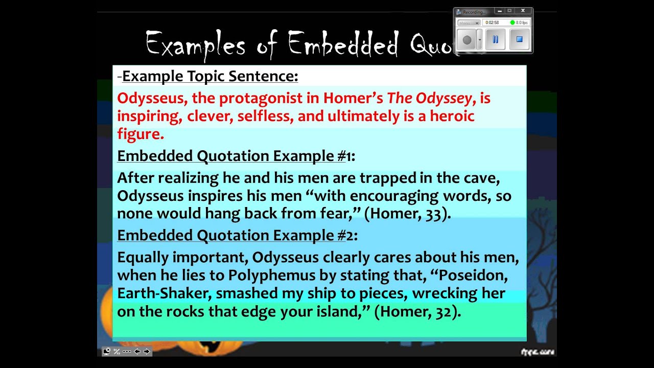 embedded quotes