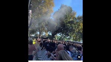 Crowd surfers hitting concrete after security overwhelmed Aftershock 2025 #aftershock