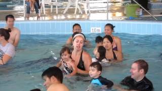 Braden and Connor at swimming lessons