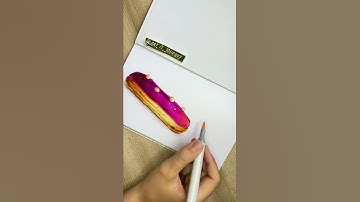 Drawing Tutorial for beginners using alcohol markers, how to draw an éclair #shorts #markertutorial