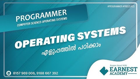 KERALA PSC |PROGRAMMER|COMPUTER SCIENCE-OPERATING SYSTEMS