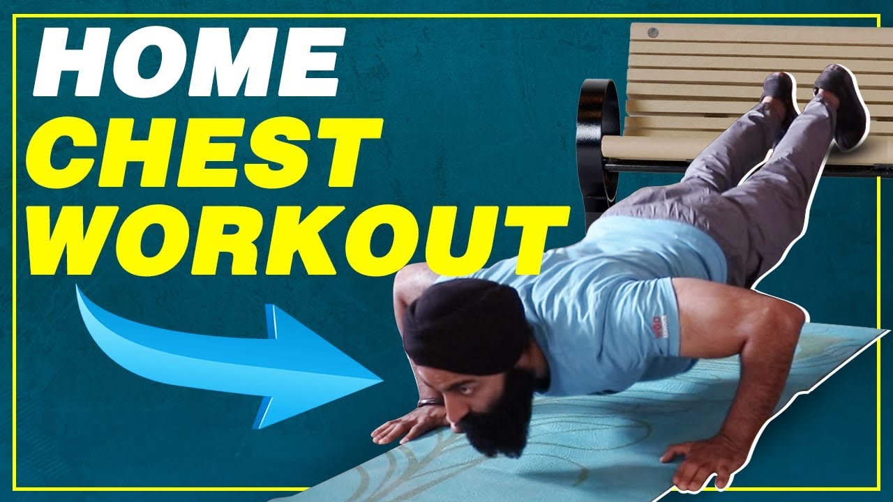HOME CHEST WORKOUT just with a pair of DUMBBELLS No Gym No Problem ft