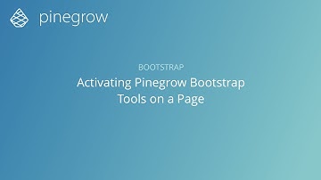 Activating Bootstrap Tools on a Page - Bootstrap 4 & 3 in Pinegrow