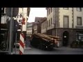 Kirn 70er Jahre Holztransporter der Firma Kuntz fährt durch die Gerbergasse