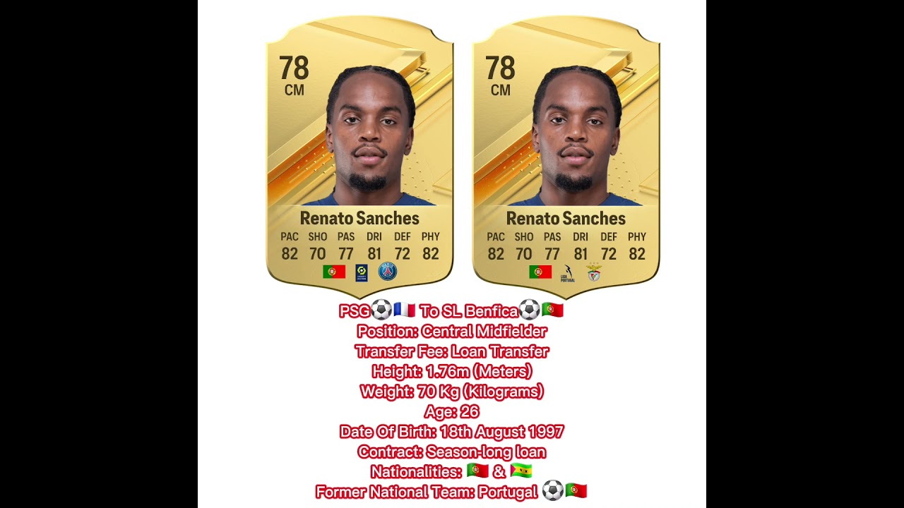 Renato Sanches🚨🇵🇹: PSG⚽️🇫🇷🔴🔵 to SL Benfica⚽️🇵🇹🔴⚪️ 