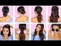 ★TOP 5 💗  LAZY EVERYDAY HAIRSTYLES with PUFF 💗  QUICK & EASY BRAIDS & UPDO for Long 💗 Med