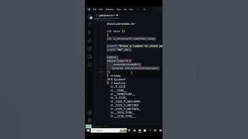 Palindrome number in c