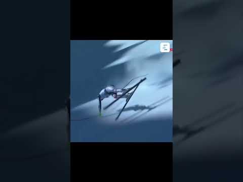 La réception MIRACLE de Maxence Muzaton à 120km/h 🤯#shorts #ski