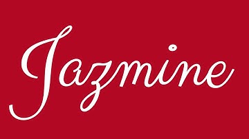 Learn how to Sign the Name Jazmine Stylishly in Cursive Writing