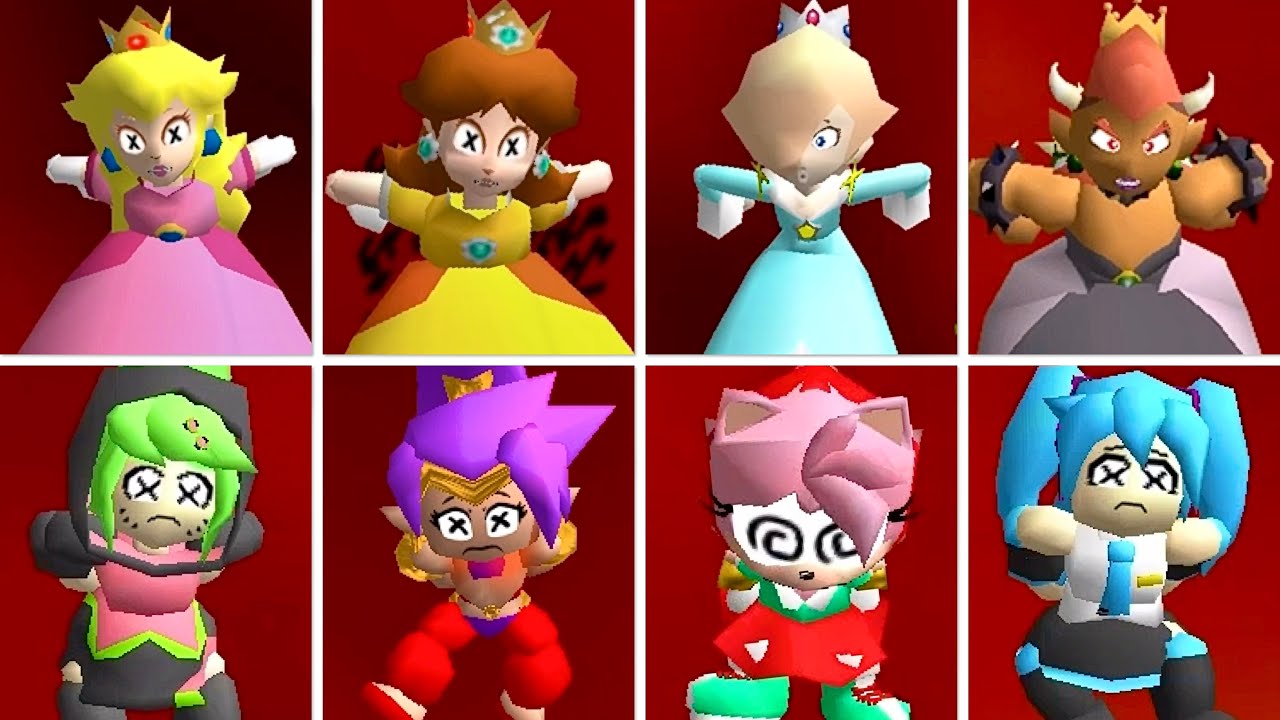 Tons of Famous Characters Falling in Lava - Super Mario 64 PC Port