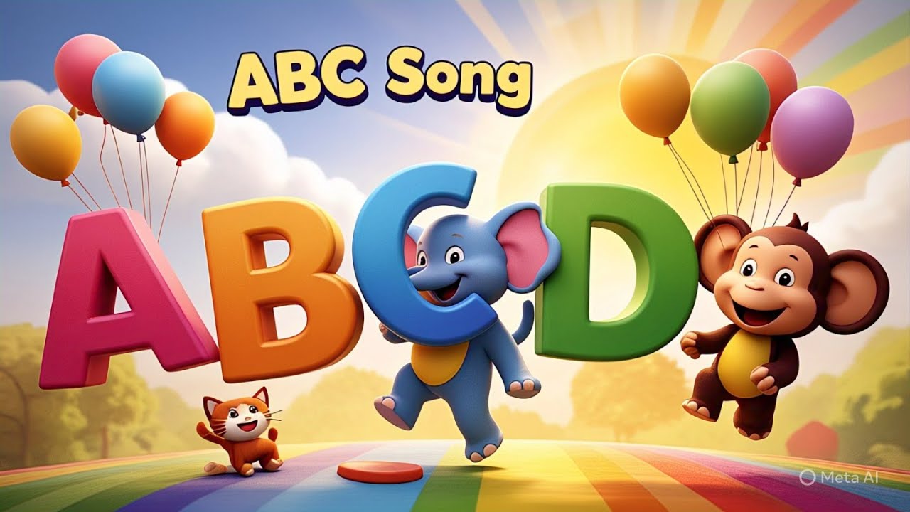 ABCD Song for Kids 🎵 | Fun Alphabet Song with Colorful Animation ...