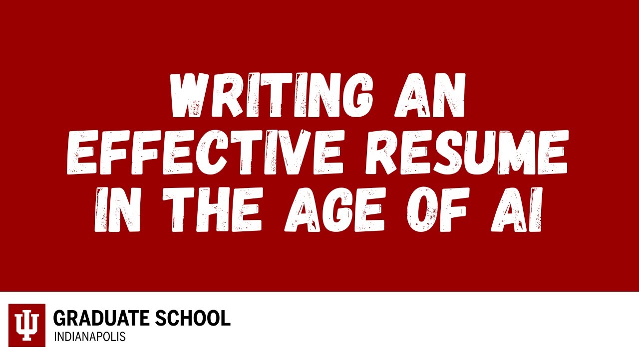 Age Inresue Writing an Effective Resume in the Age of AI - YouTube