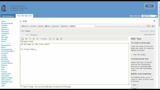 Setup Your Wiki in Sakai