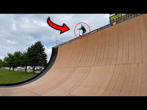 SCOOTER KID VS THE BIGGEST MEGA RAMP IN THE WORLD! - YouTube