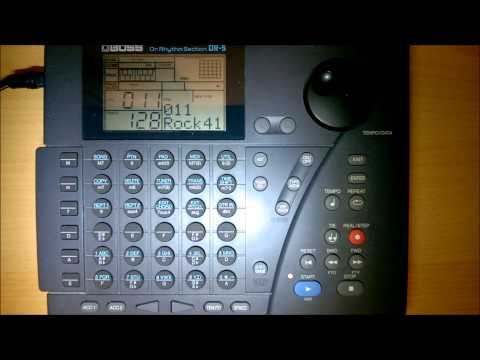 Boss Dr. Rhythm Section DR-5 - A short demo showing the first 20 rock backing presets
