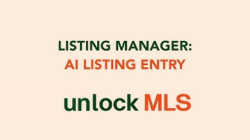 MLS Quick Tip | Listing Manager: AI Listing Entry