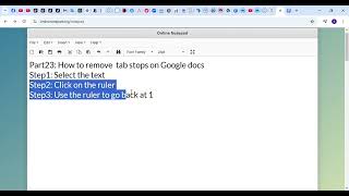Part23 How to remove tab stop on Google docs