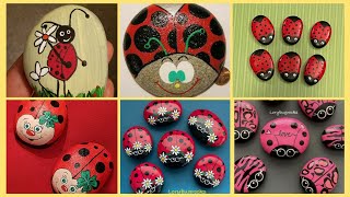 90 diy best ladybug rock painting || unique stone painting ideas