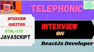 ReactJs  And Javascript  Interview |  Zoom Conference Call Interview