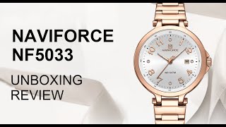 Unboxing Review | Naviforce Watch NF5033 New Arrival Japanese Quartz Calendar Movement Latest Design