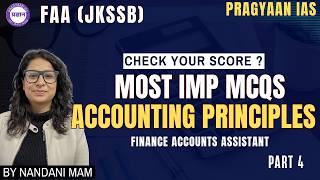 ACCOUNTING PRINCIPLES  | FINANCE ACCOUNTS ASSISTANT  | MCQs Series | Lec :  4 #jkssb #faa #mcq