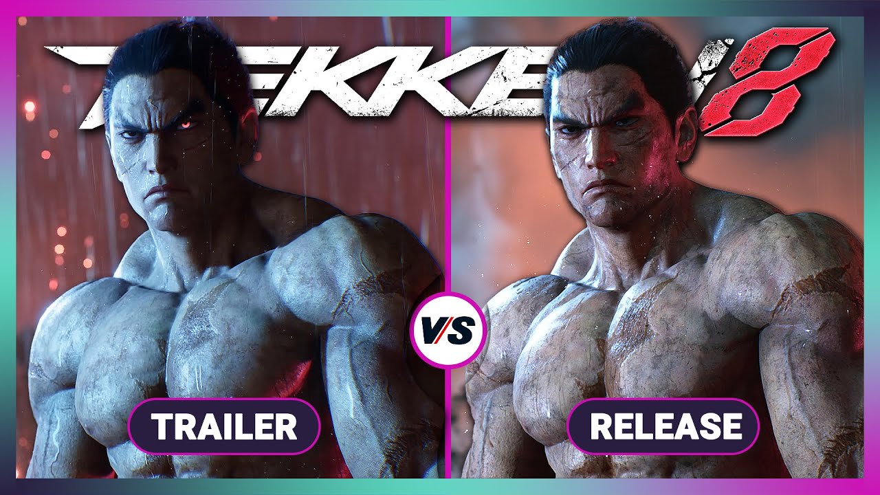 TEKKEN 8 Reveal Trailer vs Release - Graphics Comparison