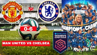 Manchester United vs Chelsea Women 0-6 Live Stream Super League WSL Football Match Score Highlights