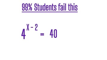 Nice maths Olympiad challenge 4^x-2 = 40