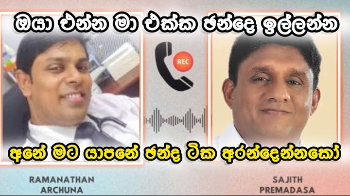 අර්චුනා සජිත් සහ තිස්ස සමඟ කල දුරකථන සංවාදයක හඬ පටයක් එලියට #ramanathanarchchuna #sajithpremadasa