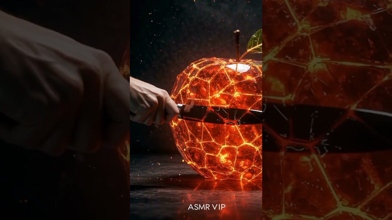 Relaxing ASMR appleCutting 🍎 | Satisfying Knife Sounds