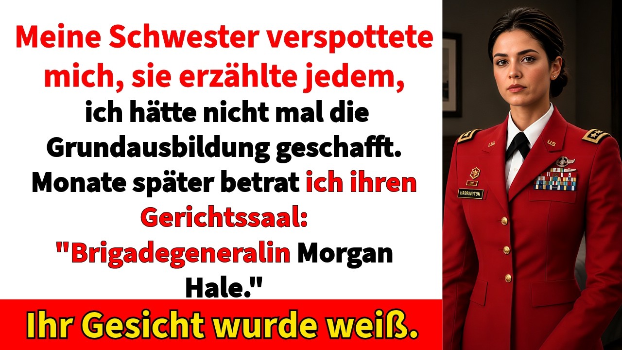 Ich stand in meiner Paradeuniform vor dem Bundessgerichtssaal, als ich hörte, wie meine Schwester mir vor Jahren das Leben zur Hölle gemacht hatte. „Sie hat keine zwei Wochen in der...