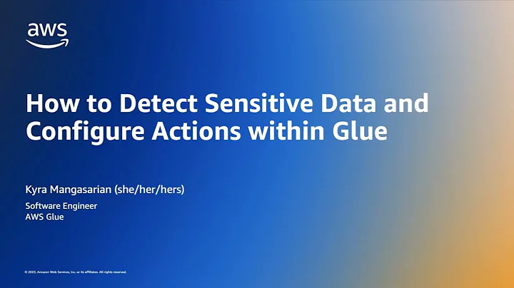 Detect and protect sensitive data in AWS Glue | Amazon Web Services