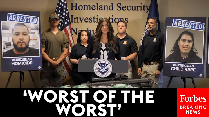 BREAKING NEWS: Sec. Noem Holds Briefing To Highlight Crackdown On Illegal Immigration