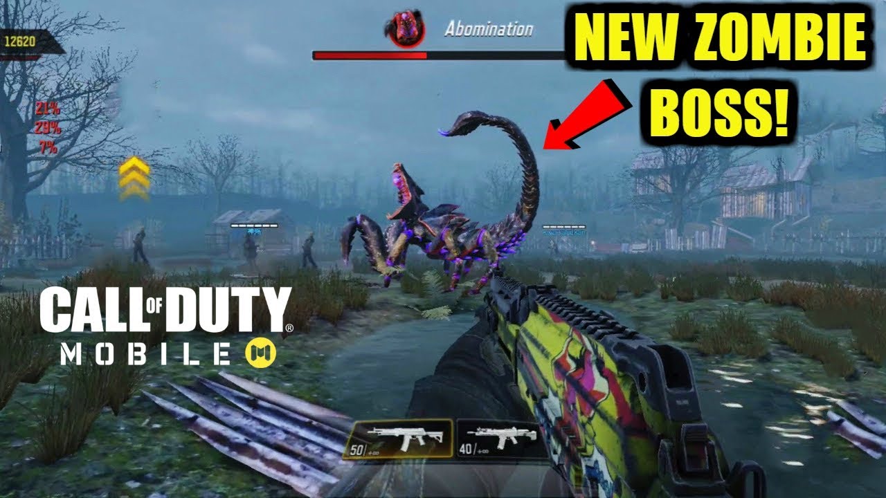 Call Of Duty Mobile Zombie Mode Boss Gameplay Firstlook Cod Mobile Zombie Mode Boss Zombie Boss Youtube