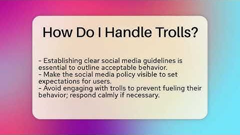 How Do I Handle Trolls? - Everyday-Networking