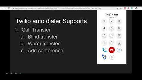Call transfer in Twilio auto dialer