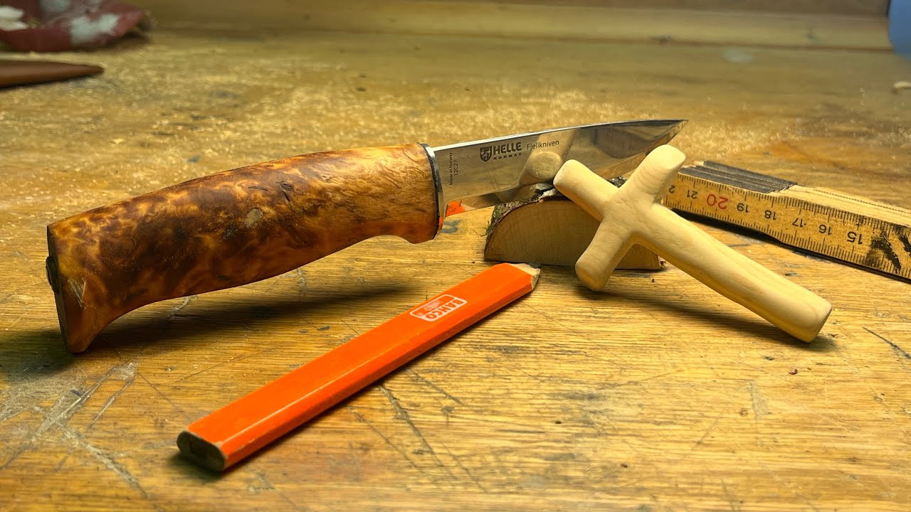Carving a wooden cross ✞