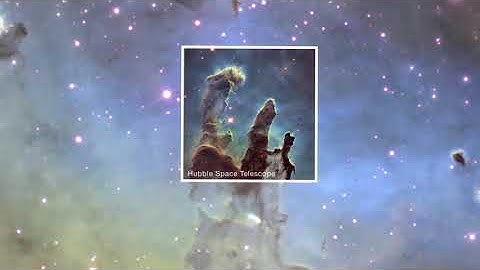 Hubble Field of View Pullout to Roman Field of View - Eagle Nebula, Labelled