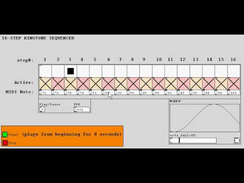 Single Track 16-Step Sequencer in PureData