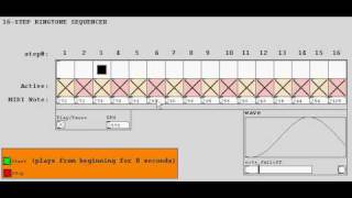 Single Track 16-Step Sequencer in PureData