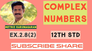 12th Std Maths Ex.2.8(2) Show that (√3/2+i/2)^5+(√3/2-i/2)= -√3