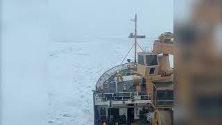 U.S. Coast Guard cutter assists ships on the Great Lakes