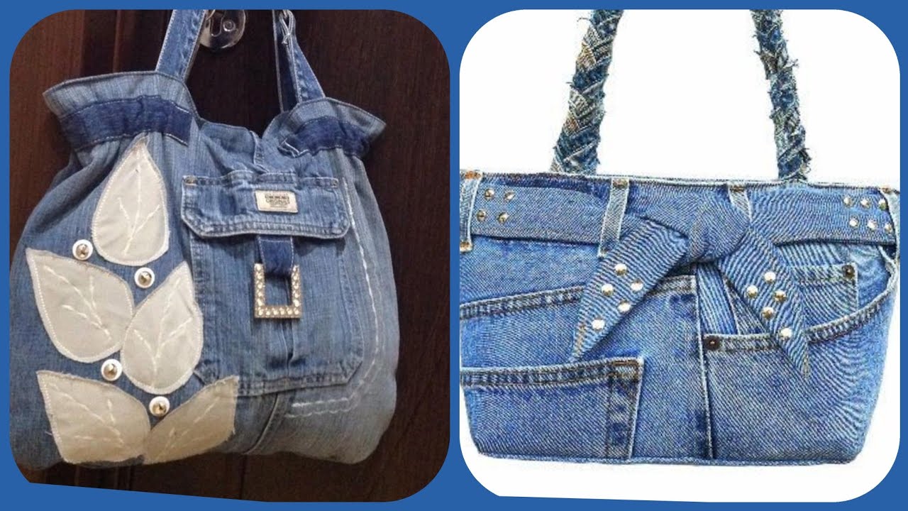 Beautiful Denim Fancy handbag collection - YouTube