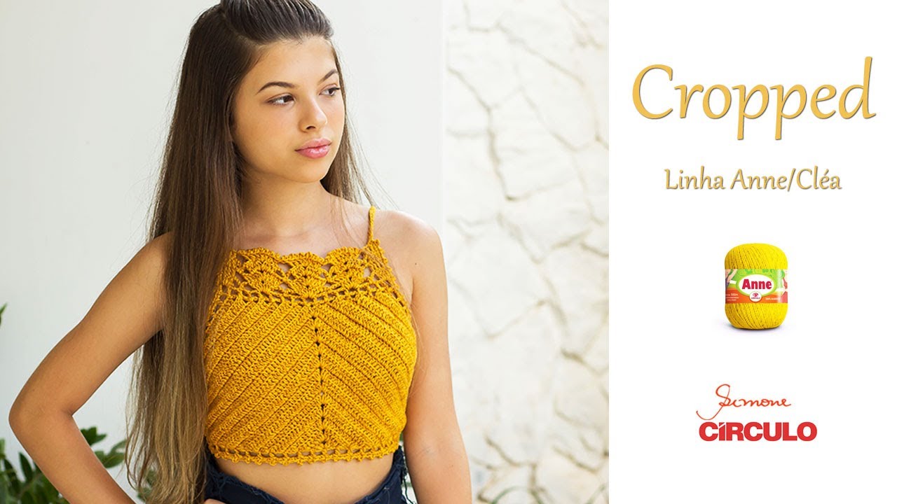 Cropped de Crochê passo a passo Prof. Simone Eleotério professora simone