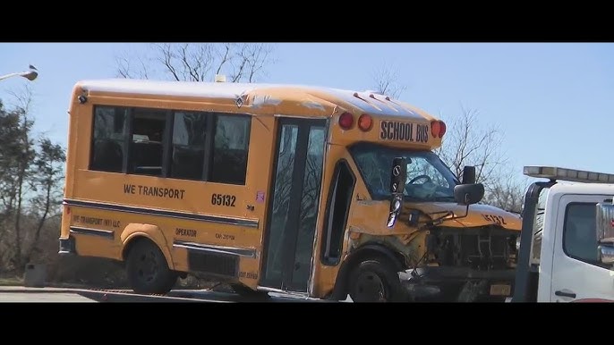 Mini School Bus With 4 Children On Board Crashes On Long Island Highway Police