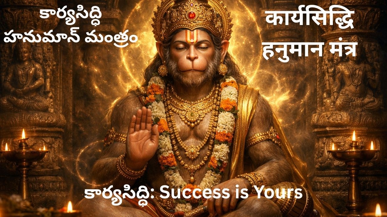 🐒KARYA SIDDHI HANUMAN MANTRAM | Hanuman Mantra For Success | Most powerful Ajaneya Mantra🚩
